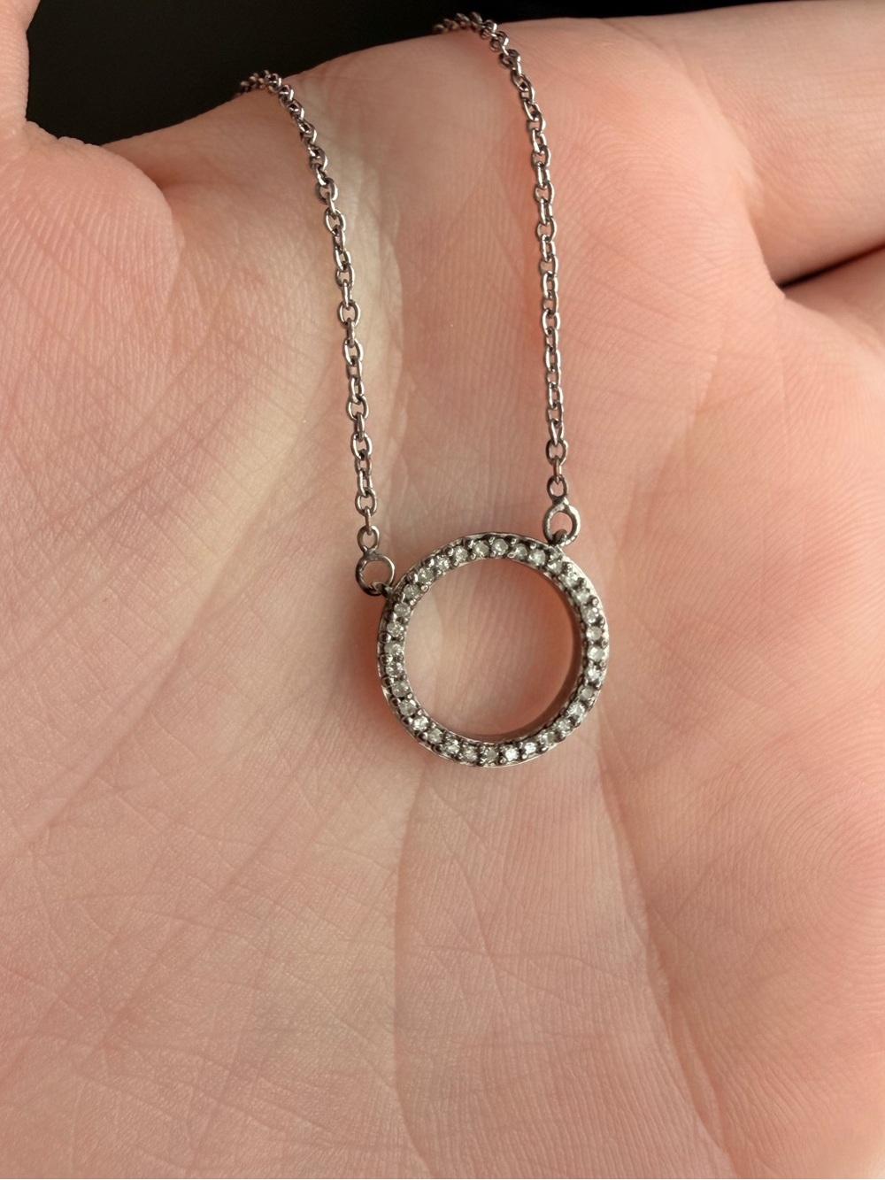 Sterling Silver and diamond necklace